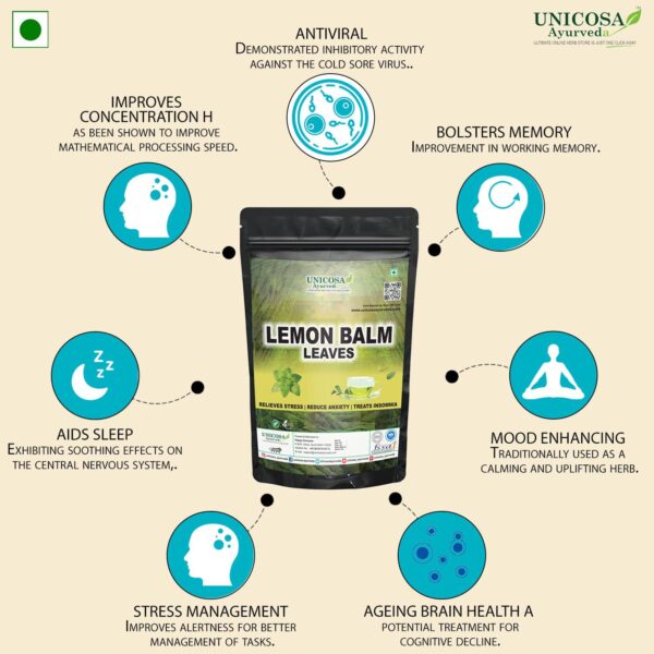 Natural Lemon Balm Leaves Bolsters Memory- Stress Management - Image 5