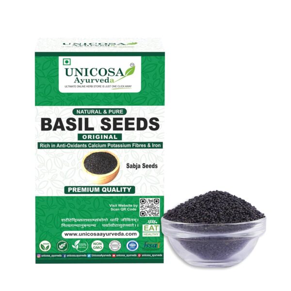 Natural Sabja Basil Seeds good for Heart Health -Hair-Skin-Body Heat-Weight Loss