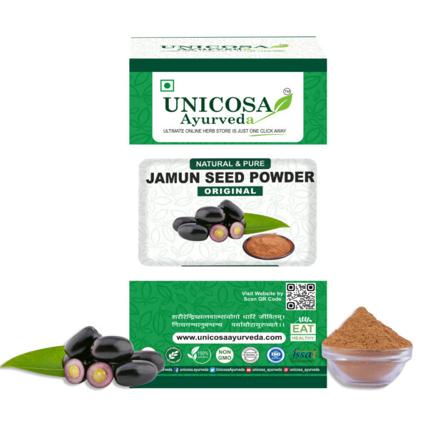 Natural Jamun Seed Powder Helpful in Lower Blood Pressure-Detoxification-Diabetes-Purification